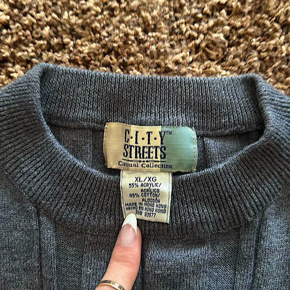 city streets casual sweater